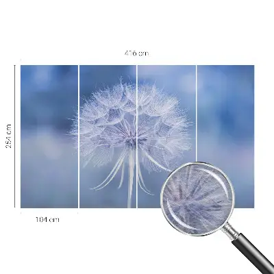 Wandtapete mit blauem Motiv