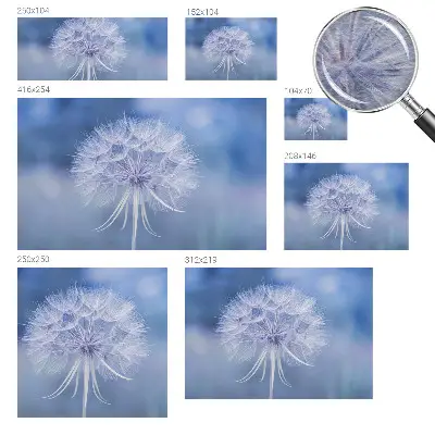 Wandtapete mit blauem Motiv