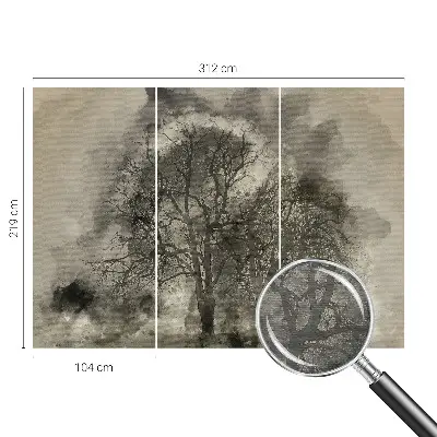 Fototapete fürs Kinderzimmer mit Motiv mysteriöser Bäume
