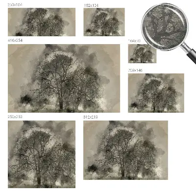 Fototapete fürs Kinderzimmer mit Motiv mysteriöser Bäume