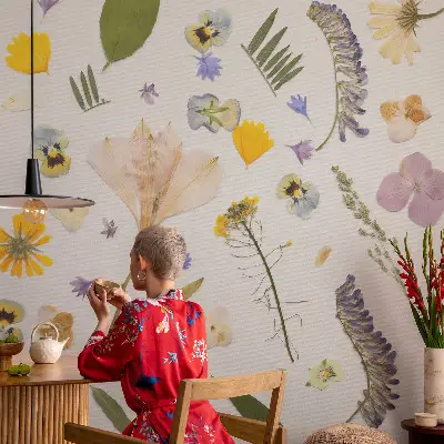 Vlies-Fototapete fürs Schlafzimmer mit Motiv Frühlingsblumen