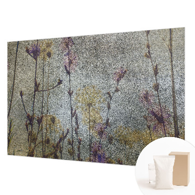 Vlies-Fototapete fürs Wohnzimmer mit Wildblumenmotiv