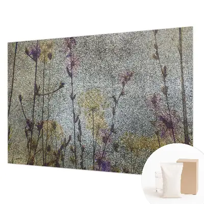 Vlies-Fototapete fürs Wohnzimmer mit Wildblumenmotiv