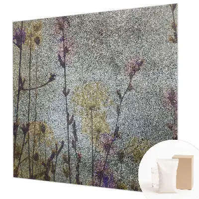 Vlies-Fototapete fürs Wohnzimmer mit Wildblumenmotiv