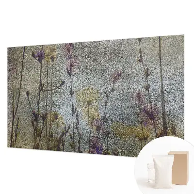 Vlies-Fototapete fürs Wohnzimmer mit Wildblumenmotiv