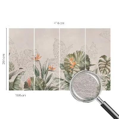 Fototapete nach Maß mit einem Motiv tropischer Blumen