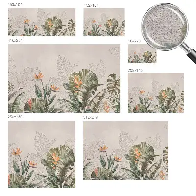 Fototapete nach Maß mit einem Motiv tropischer Blumen