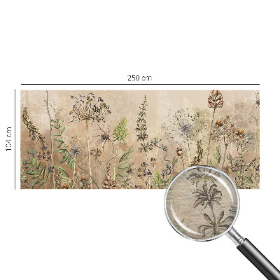 Wandtapete Rustikale Blumen