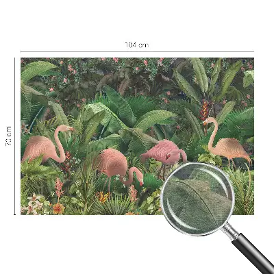 Vlies-Fototapete fürs Kinderzimmer mit rosa Flamingo-Motiv