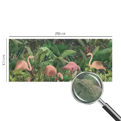 Vlies-Fototapete fürs Kinderzimmer mit rosa Flamingo-Motiv