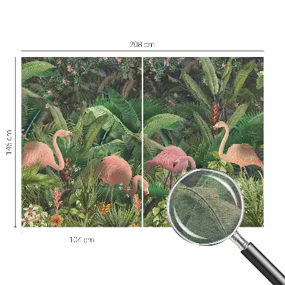 Vlies-Fototapete fürs Kinderzimmer mit rosa Flamingo-Motiv