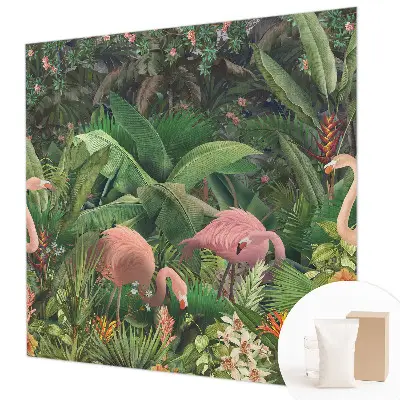 Vlies-Fototapete fürs Kinderzimmer mit rosa Flamingo-Motiv