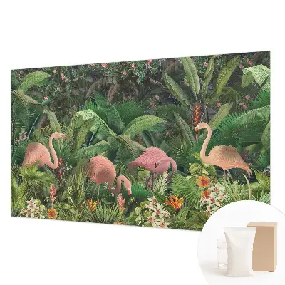 Vlies-Fototapete fürs Kinderzimmer mit rosa Flamingo-Motiv