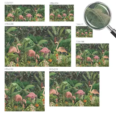 Vlies-Fototapete fürs Kinderzimmer mit rosa Flamingo-Motiv