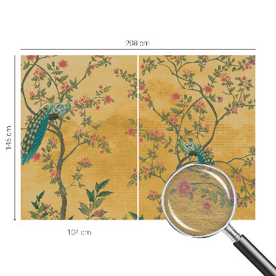 Wand-Fototapete Pfauenbäume