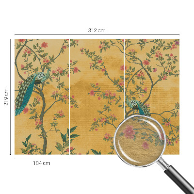 Wand-Fototapete Pfauenbäume