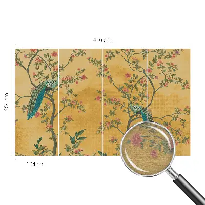 Wand-Fototapete mit Pfauenbaum-Motiv