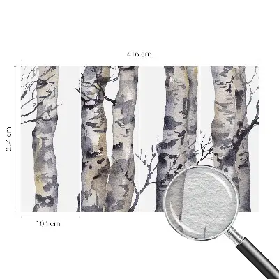 Dekorative Wand-Fototapete mit Motiv eines Espenwaldes
