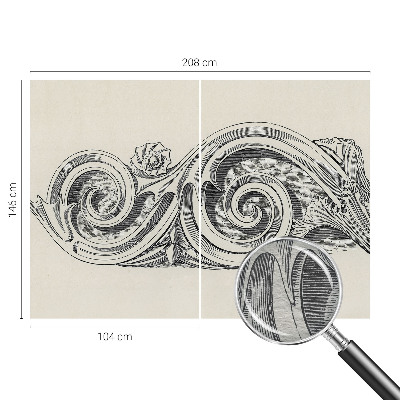 Wandtapete mit Pflanzenornament