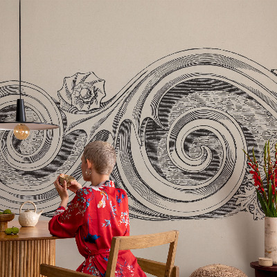 Wandtapete Pflanzenornament