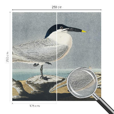Fototapete fürs Schlafzimmer mit ornithologischem Motiv in elegantem Design
