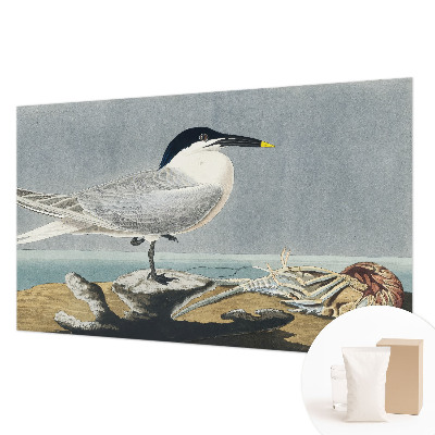 Fototapete fürs Schlafzimmer mit ornithologischem Motiv in elegantem Design