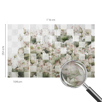 Vliestapete fürs Wohnzimmer Lotusmuster