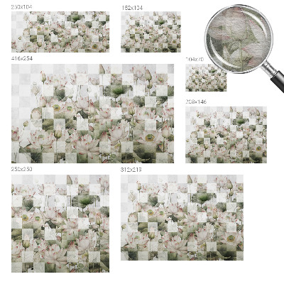 Vliestapete fürs Wohnzimmer Lotusmuster