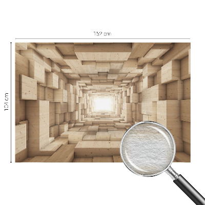 Moderne Vlies-Fototapete mit Motiv eines Holztunnels