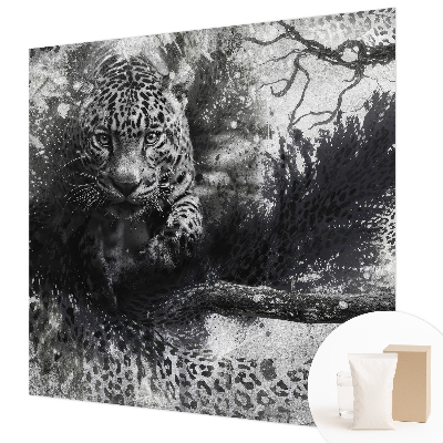 Bedruckte Vlies-Fototapete mit abstraktem Leopardenmuster