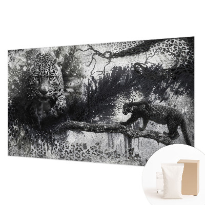 Bedruckte Vlies-Fototapete mit abstraktem Leopardenmuster
