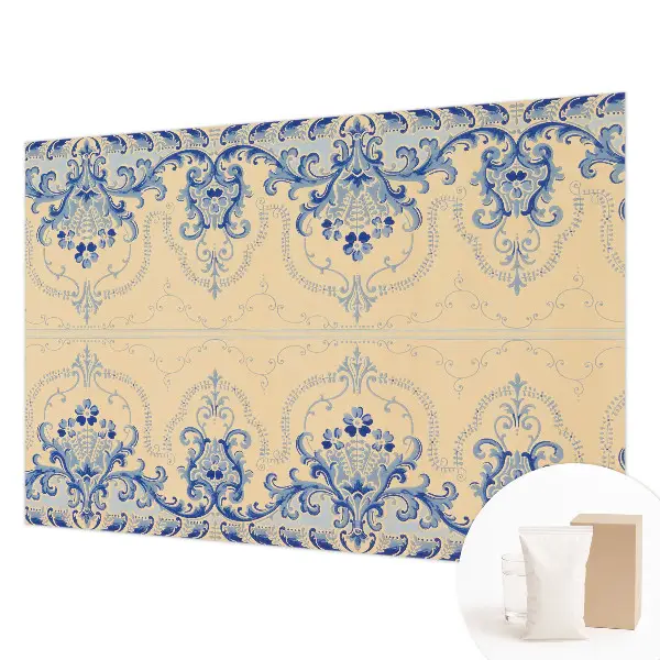Motivtapete mit blauen Ornamenten