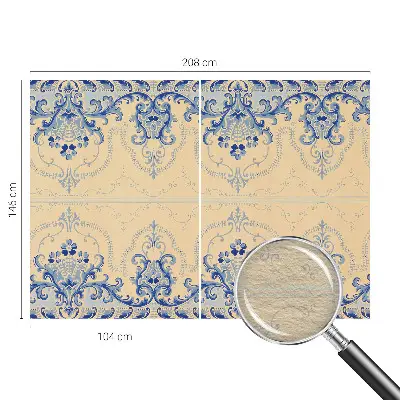 Motivtapete mit blauen Ornamenten
