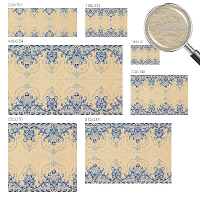 Motivtapete Blaue Ornamente