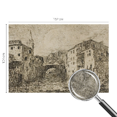 Wand-Fototapete mit Stadtpanorama