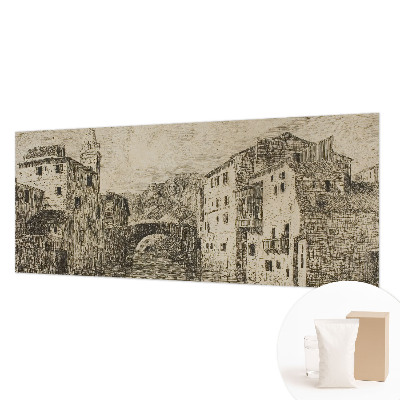 Wand-Fototapete mit Stadtpanorama