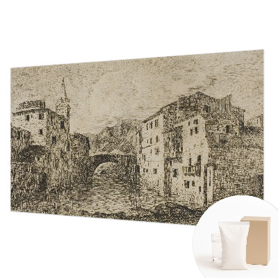 Wand-Fototapete mit Stadtpanorama