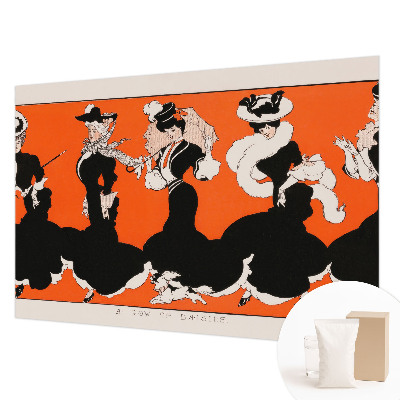 Dekorative Wand-Fototapete mit Damenbekleidung als Motiv