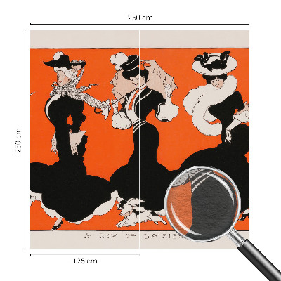 Dekorative Wand-Fototapete mit Damenbekleidung als Motiv