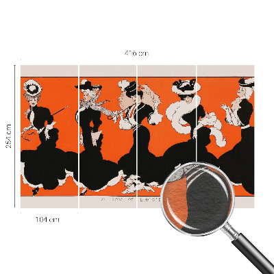 Dekorative Wand-Fototapete mit Damenbekleidung als Motiv