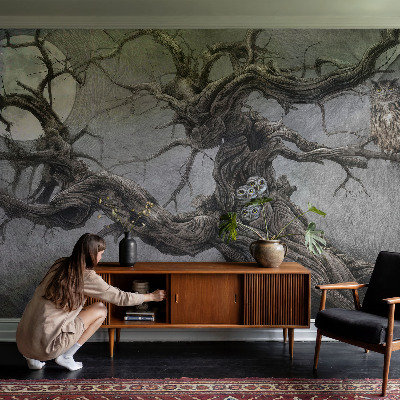 Fototapete fürs Wohnzimmer Geheimnisvolle Eule