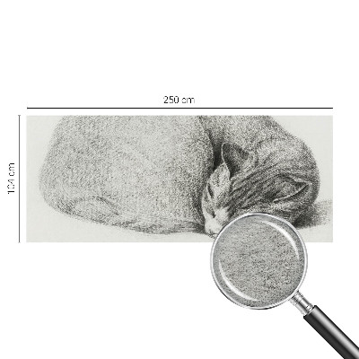 Motivtapete aus Vlies Zusammengerollte Katze