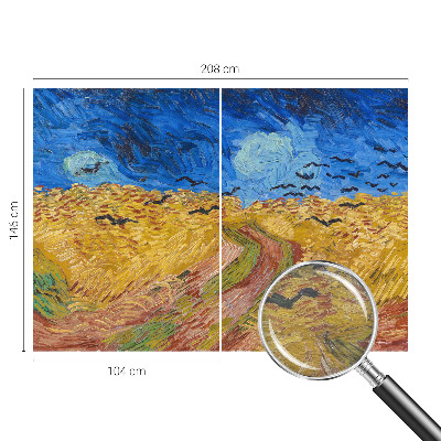 Vlies-Fototapete fürs Schlafzimmer mit Motiv einer Feldlandschaft
