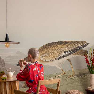 Vliestapete fürs Schlafzimmer mit Motiv eines Bergvogels