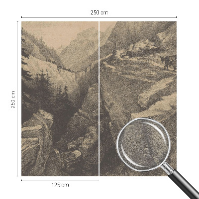 Bildtapete mit malerischem Bergmotiv