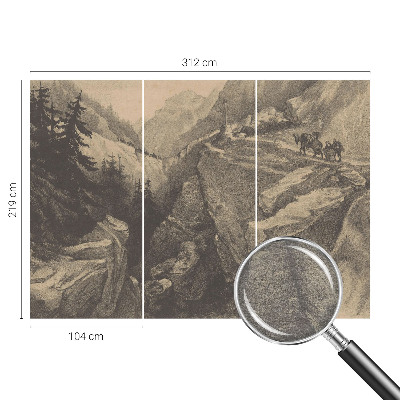 Bildtapete mit malerischem Bergmotiv