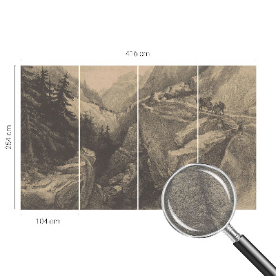 Bildtapete mit malerischem Bergmotiv