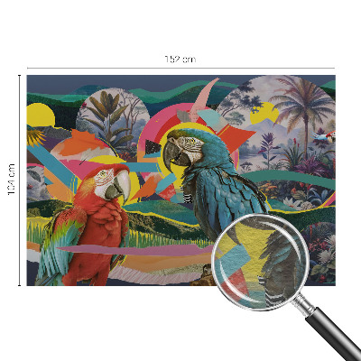 Wand-Fototapete mit exotischen Vögeln