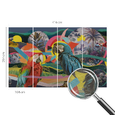 Wand-Fototapete Exotische Vögel