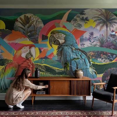 Wand-Fototapete Exotische Vögel